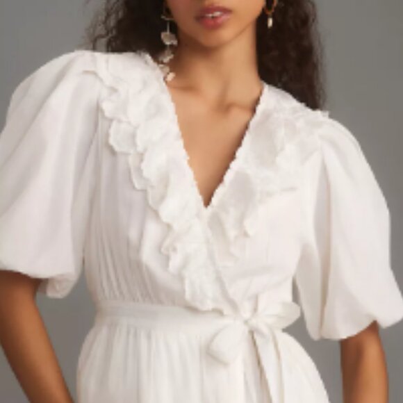 Brand New Love the Label Short-Sleeve Ruffled Tiered Wrap Maxi Dress - Picture 11 of 16